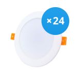 Confezione Multipack 24x Bright Choice Downlight LED 18W 1620lm 120D - 840 Bianco Freddo | Ritaglio 175mm - Sostitutiva 2x18W