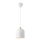 Nordlux Gaston Luce Pendente Metallo e Legna Bianca | Adatto per E27